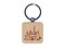 Fantasy Fairytale Castle with Towers Engraved Wood Square Keychain Tag Charm